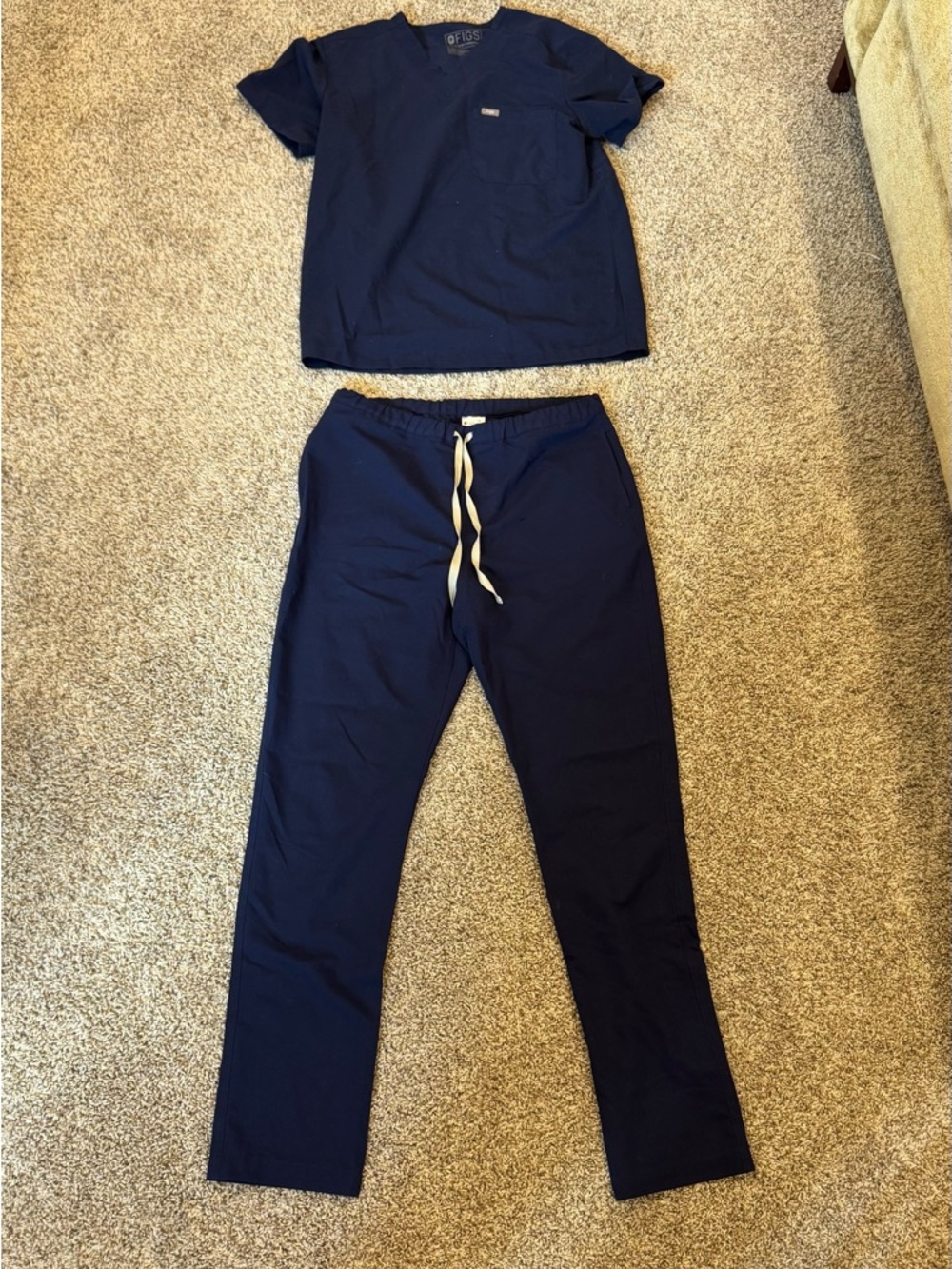 Figs Men's Navy Blue Scrub Set